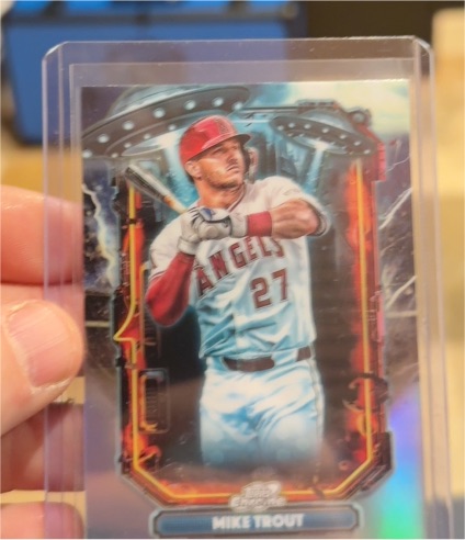 2025 Topps Cosmic Chrome Extraterrestrial Talent #ET-18 Mike Trout — front