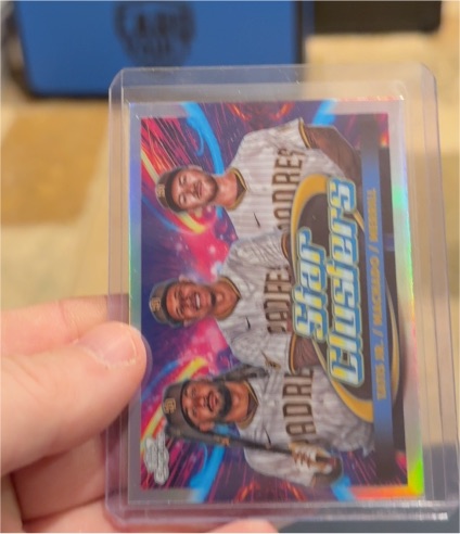 2025 Topps Cosmic Chrome Triple Star Clusters #TSC-5 Fernando Tatis Jr. Manny Machado Luis Urías — front