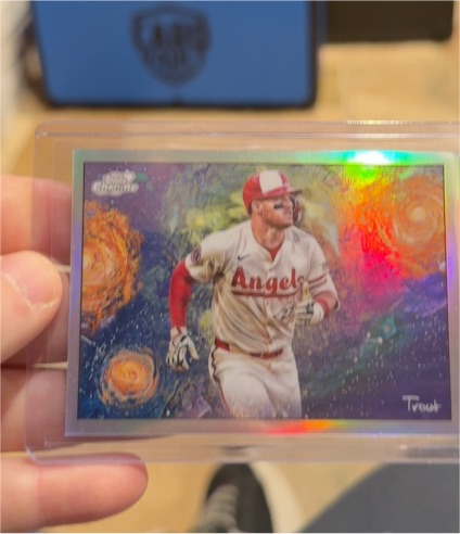 2025 Topps Chrome Cosmic #STN-18 Mike Trout — front