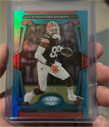 2025 Panini Certified #25 David Njoku Mirror — front