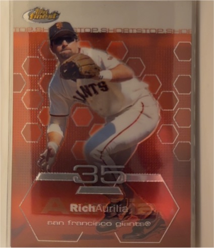 2003 Topps Finest #15 Rich Aurilia — front