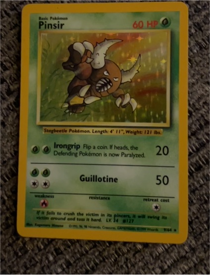 1999 Pokémon Jungle #9 Pinsir — front