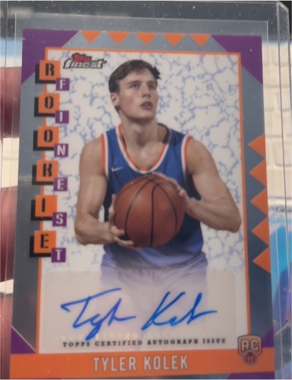2024-25 Topps Finest #RFA-TK Tyler Kolek Rookie Finest Autograph — front