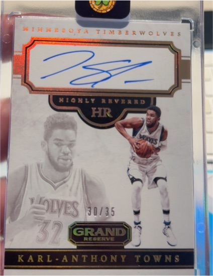 2016-17 Panini Grand Reserve Highly Revered #30 Karl-Anthony Towns — front