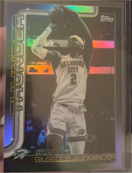 2025-26 Topps #115 Shai Gilgeous-Alexander Blackout — front