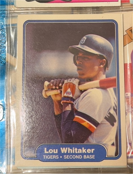 1982 Fleer #284 Lou Whitaker — front
