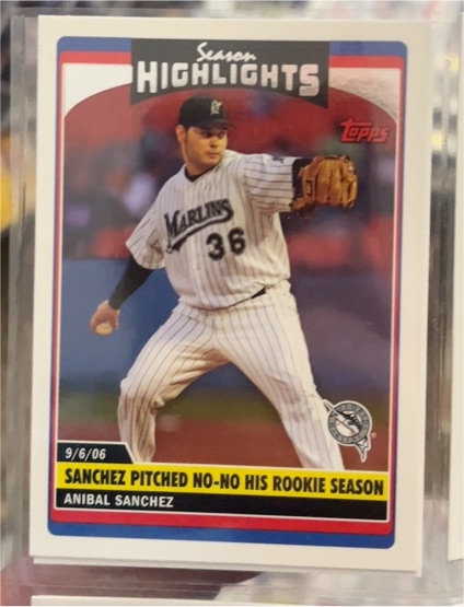 2006 Topps Update #UH174 Anibal Sanchez Season Highlights — front