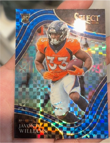 2021 Panini Select #RC Javonte Williams — front