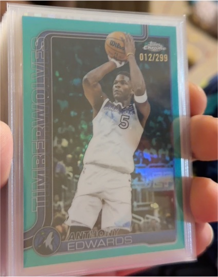 2025-26 Topps Chrome #012 Anthony Edwards — front