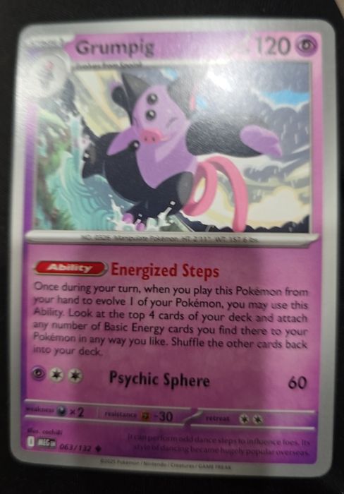 2023 Pokémon ME01 #063 Grumpig — front