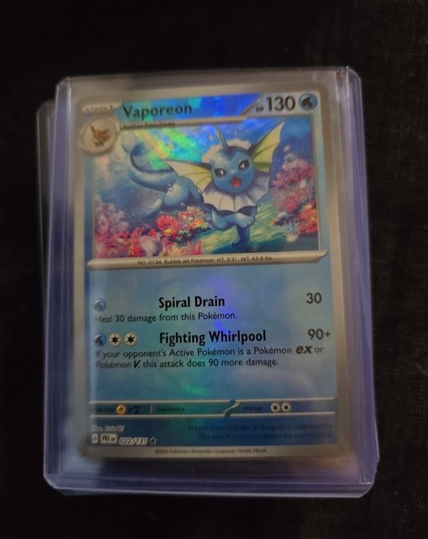 2023 Pokémon TCG Prismatic Evolutions #022 Vaporeon — front