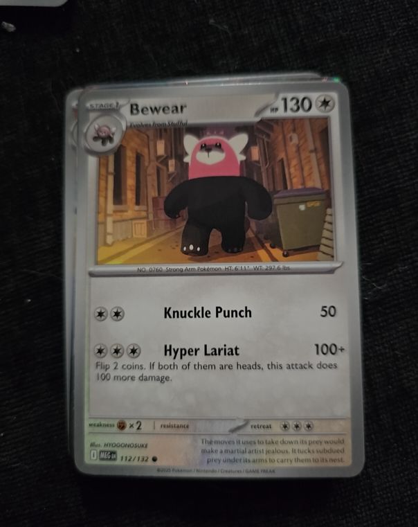 2025 Pokémon Mega Evolution #112 Bewear — front