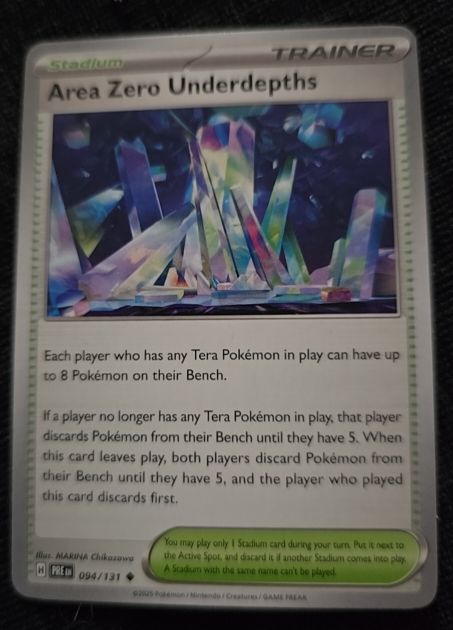 2025 Pokémon Prismatic Evolutions #094 Area Zero Underdepths — front