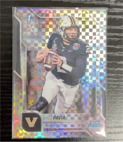 2025 Bowman Chrome University #190 Diego Pavia — front