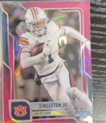 2025 Bowman University Chrome #186 Eric Singleton Jr. — front