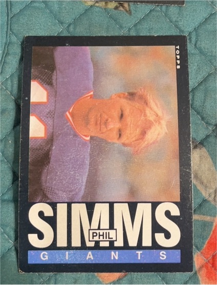 1985 Topps #123 Phil Simms — front