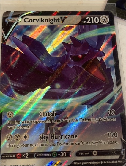 Pokémon TCG Sword & Shield Promo #SWSH200 Corviknight V — front