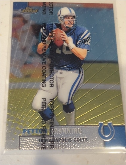 1999 Topps Finest #1 Peyton Manning — front