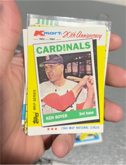 1982 Topps Kmart MVP Series #6 Ken Boyer — front