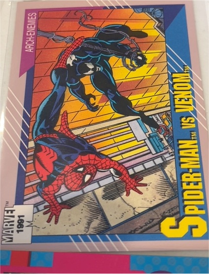 1991 Impel Marvel Universe Series 2 #91 Spider-Man vs Venom — front
