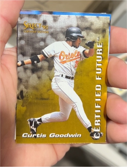 1995 Select Certified #2 Curtis Goodwin Certified Future — front