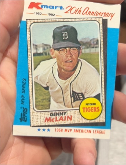1982 Topps Kmart 20th Anniversary #13 Denny McLain — front