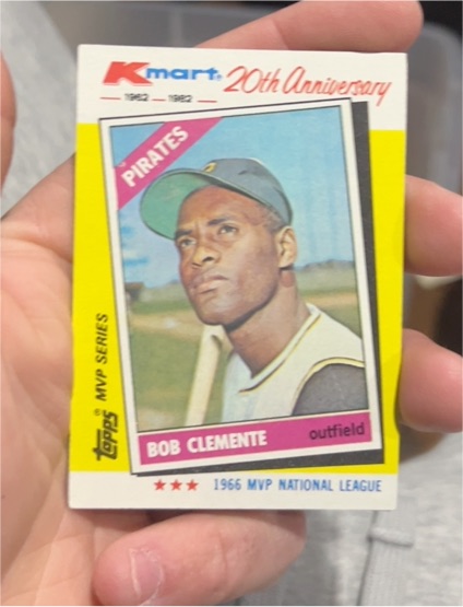 1982 Topps Kmart 20th Anniversary #10 Bob Clemente — front