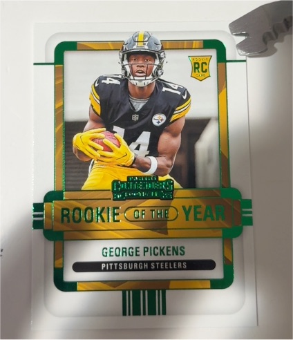 2022 Panini Contenders Rookie of the Year #ROY-GPI George Pickens — front