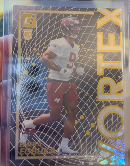 2025 Donruss #25 Emeka Egbuka Vortex Rookie Card — front
