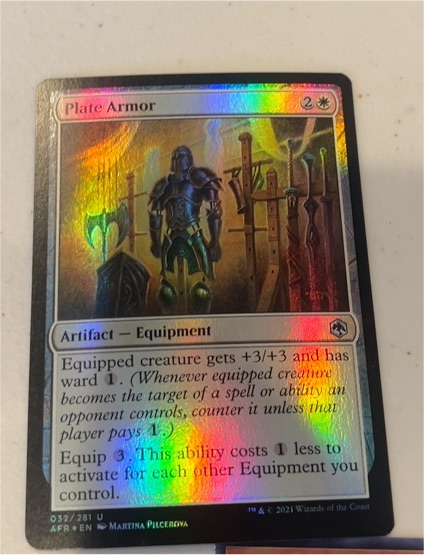 2023 Magic: The Gathering AFR #032 Plate Armor — front