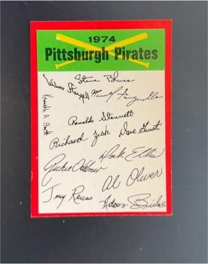 1974 Topps Baseball Team Checklist #NNO Pittsburgh Pirates — front