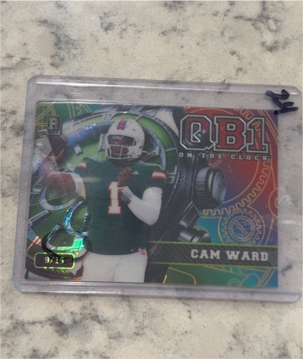 2024 Wild Card QB1 On The Clock #QB1 Cam Ward — front