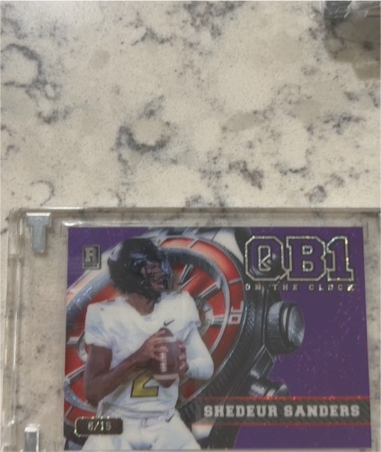 2024 Wild Card QB1 On The Clock #OCW-PL-SS3 Shedeur Sanders — front