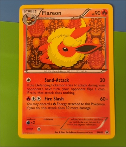 2011 Pokémon BW88 Flareon Black & White Promo — front