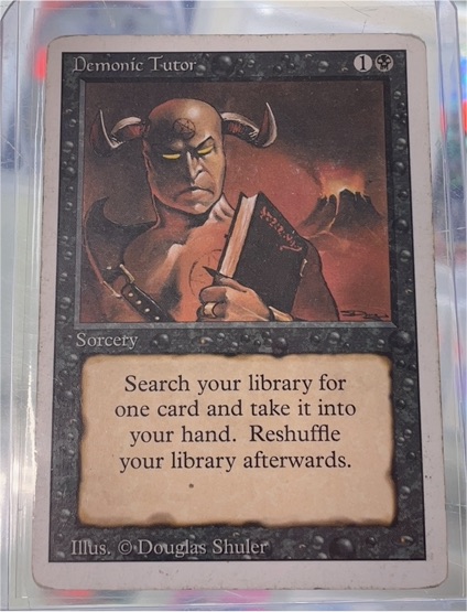 1994 Magic: The Gathering Demonic Tutor Revised Edition — front