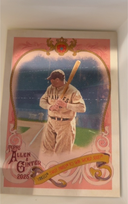 2025 Topps Allen & Ginter Sweet Victory #SV-40 Babe Ruth — front