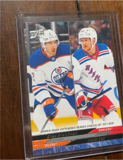 2024-25 Upper Deck Extended Series #699 Evan Bouchard / Adam Fox — front