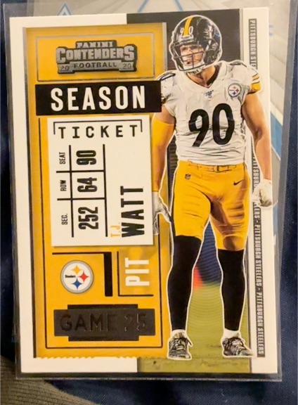 2020 Panini Contenders Season Ticket #18 T.J. Watt — front