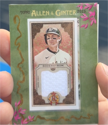 2025 Topps Allen & Ginter #MFR-TSO Tyler Soderstrom Framed Mini Relics — front