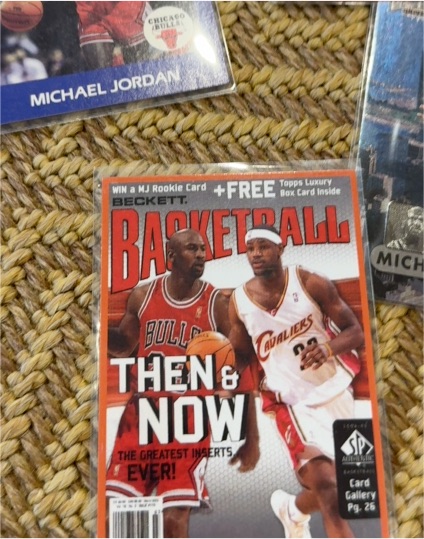 2005 Beckett #176 Michael Jordan LeBron James Then & Now Cover — front