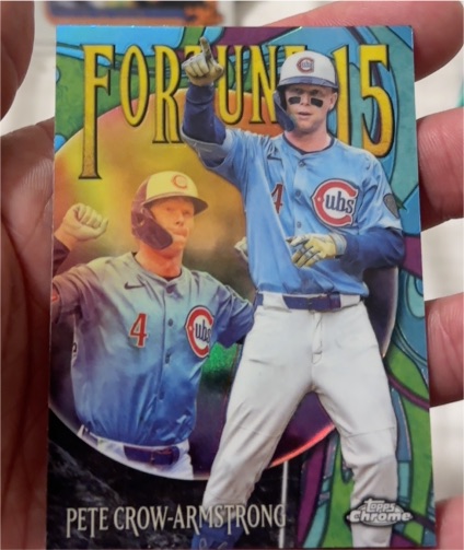 2025 Topps Chrome Update #F15-10 Pete Crow-Armstrong Fortune 15 — front