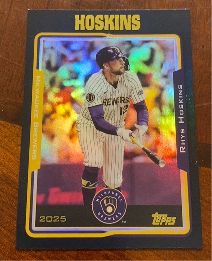 2025 Topps Archives #212 Rhys Hoskins Milwaukee Brewers — front
