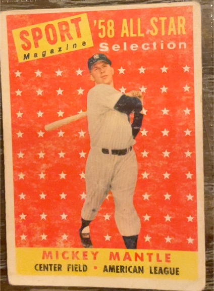 1958 Topps #487 Mickey Mantle All-Star — front
