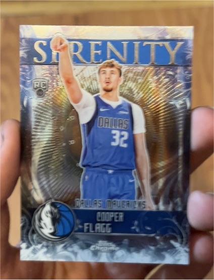 2025-26 Topps Chrome #SY-11 Cooper Flagg Serenity RC Dallas Mavericks — front