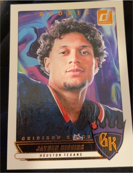 2025 Panini Donruss #RGK-JHS Jayden Higgins Rookie Gridiron Kings Houston Texans — front
