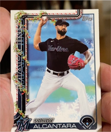 2025 Topps Holiday #H144 Sandy Alcantara — front