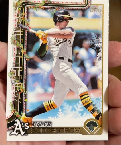 2025 Topps Holiday #H32 Tyler Soderstrom — front
