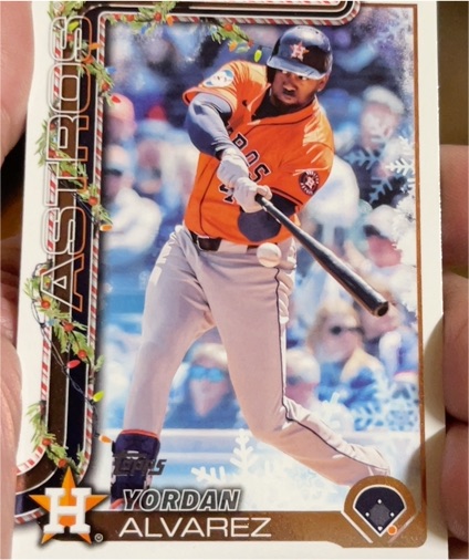 2025 Topps Holiday #H44 Yordan Alvarez — front