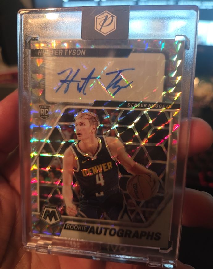 2023-24 Panini Mosaic Rookie Autographs #RA Hunter Tyson — front