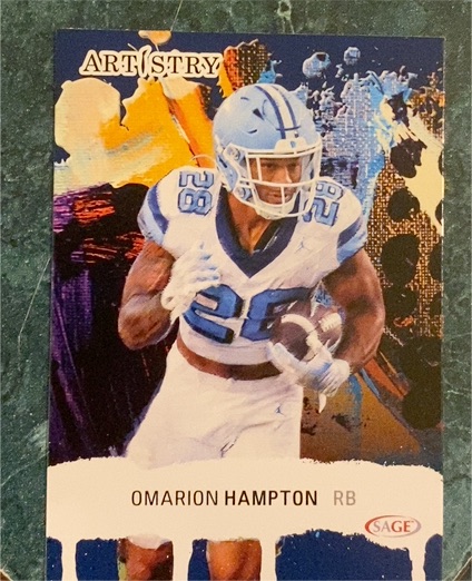 2025 Sage Artistry #12 Omarion Hampton — front